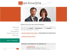 Tablet Screenshot of mainanwaelte.de